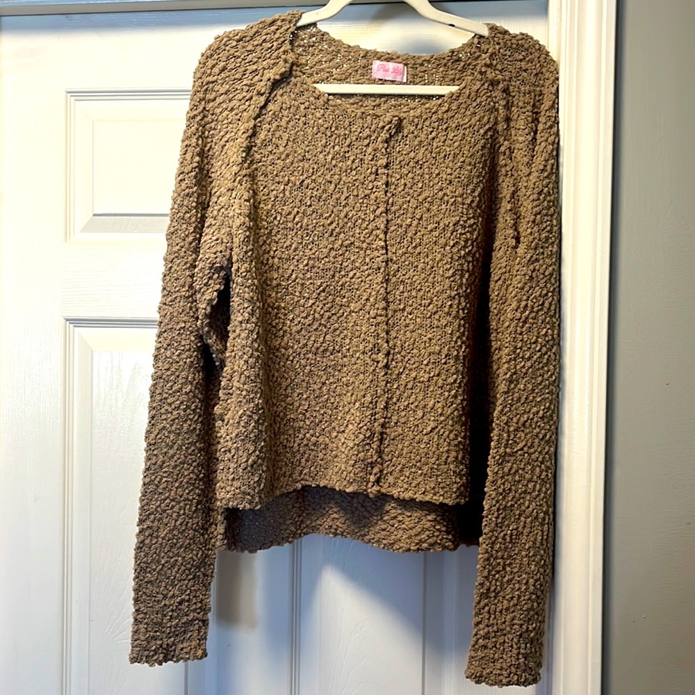 Small, NBW, Pink Lily Sweater.
